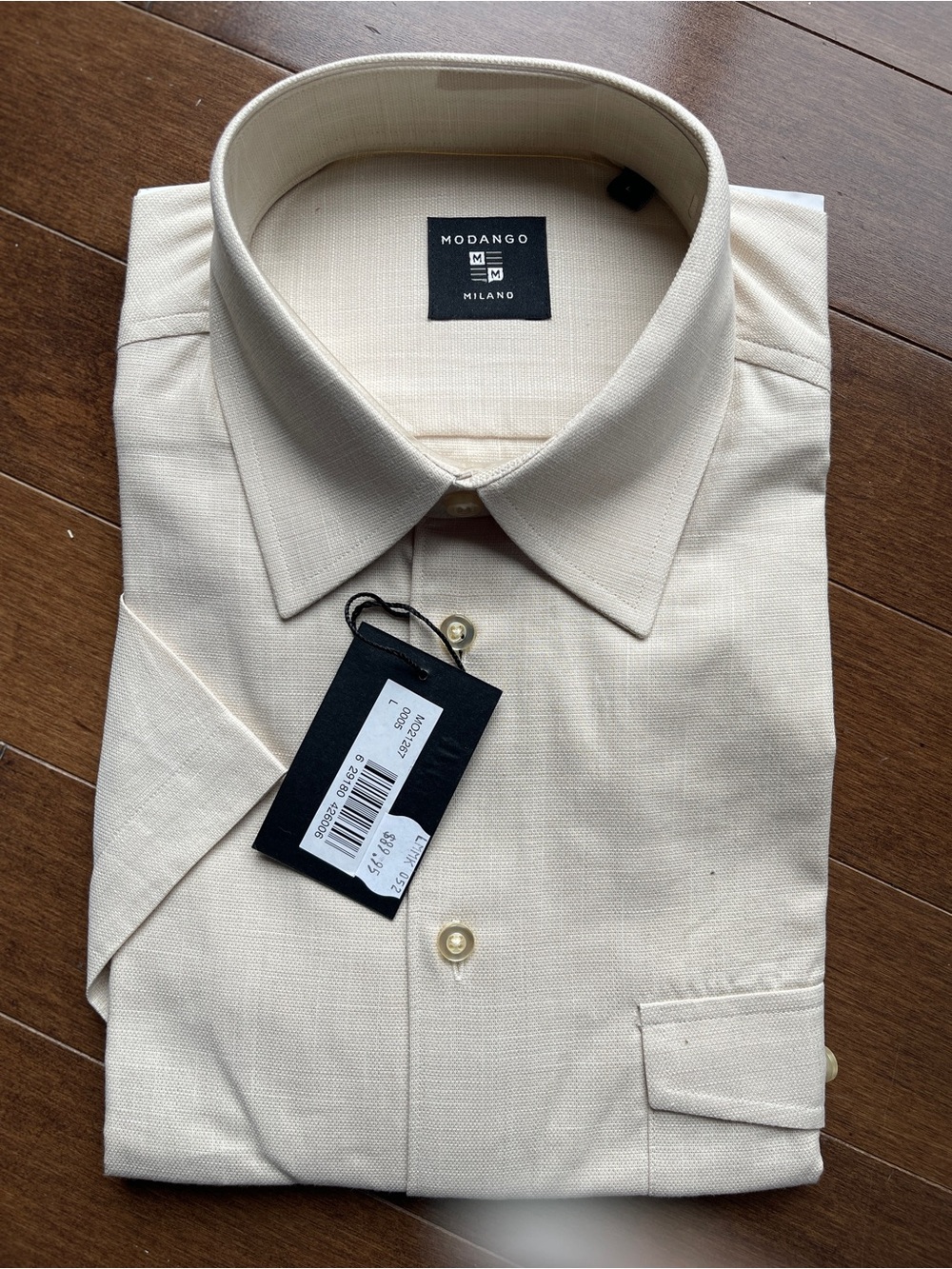 Men’s Cream Dress Shirt large
